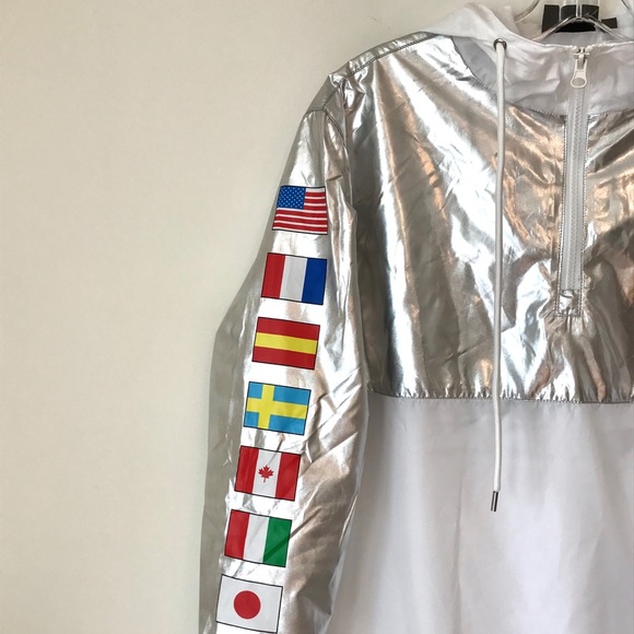 NASA Hype Space Sliver and White Pullover Hoodie - Picture 3 of 12